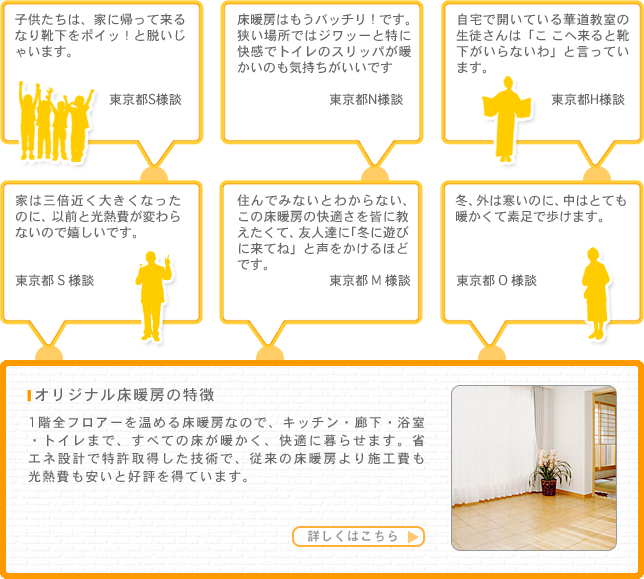 床暖房の感想